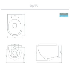 Artceram File 2.0 The. Reel miska wc + deska wolnoopadająca Granatowa Zafiro