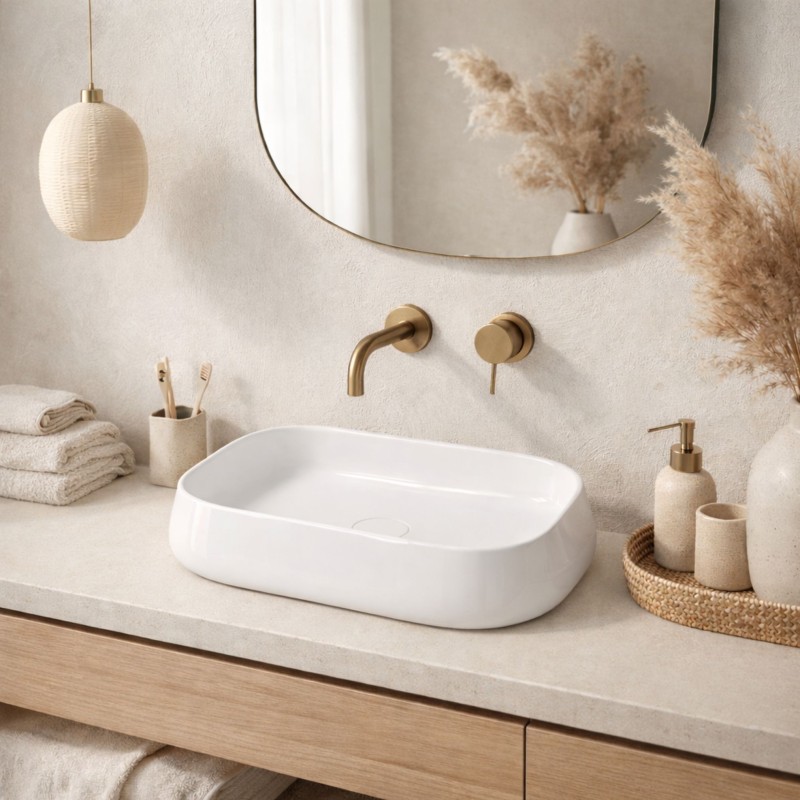 Flaminia Nudaslim 60 basin countertop VERDE GIADA ND60AVG