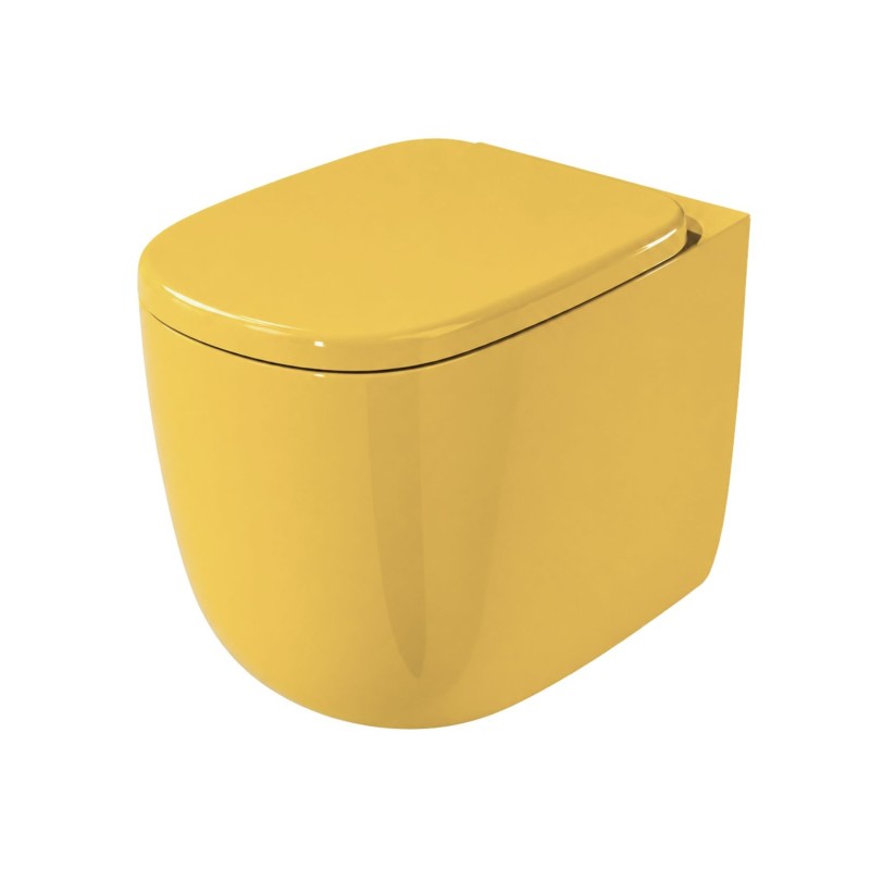 Hidra Bounce wc stojące Vortex wirowe spłukiwanie + deska wolnoopadająca żółta