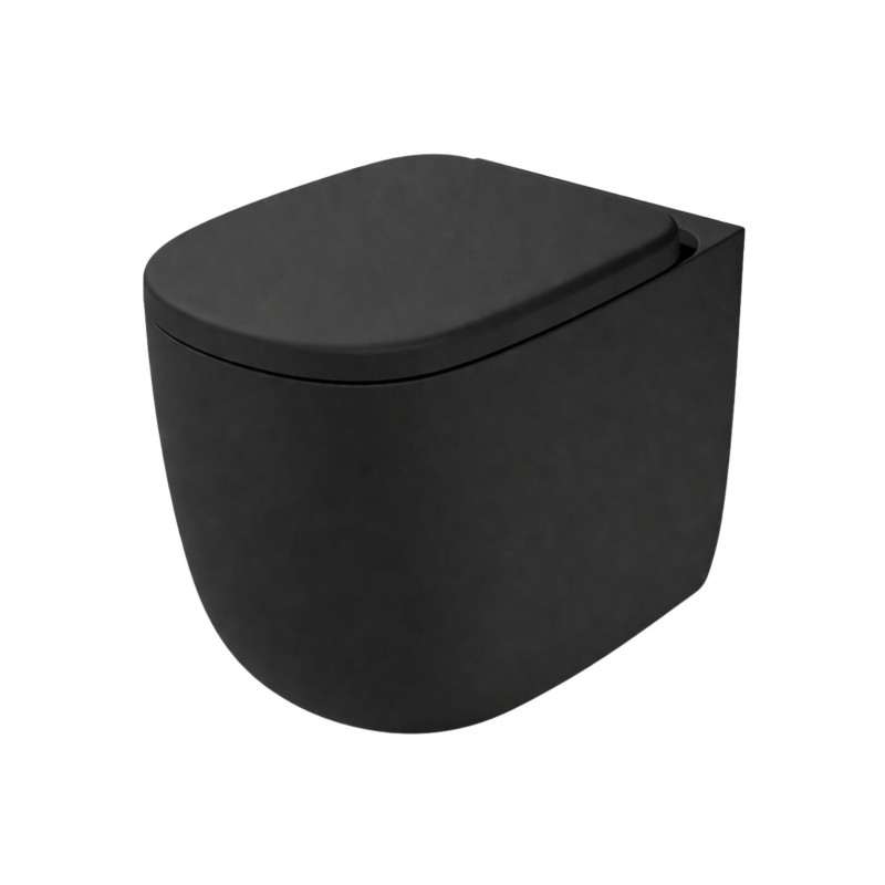 Hidra Bounce wc stojące Vortex wirowe spłukiwanie + deska wolnoopadająca czarna matowa