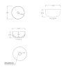 Hidra Ceramica Sphere round countertop basin 44X17h shine blu SP17 105