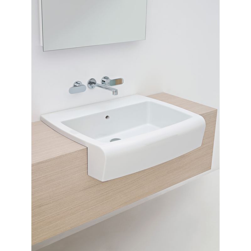 Flaminia Una semi-recessed washbasin 90 cm  white UNA90L