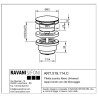 Ravani korek uniwersalny Click-Clack chrom 30mm  1'1/4