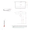 Artceram Scalino 75 umywalka biały połysk 75 x 48
