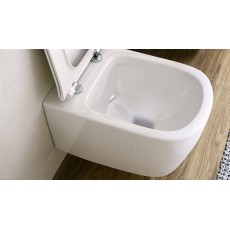 Hidra Gio miska a wc podwieszana biała Rimless