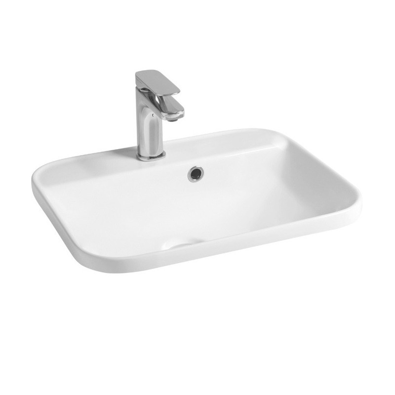 Hidra Gio 40 umywalka wpuszczana w blat biały połysk G243 001