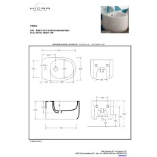 Hidra Gio bidet wiszący biały GWR24 001