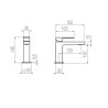 FURO single lever basin mixer without pop-up waste