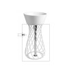 Hidra Wire struktura pod umywalkę biały połysk W3 001