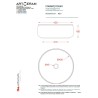Artceram Cognac 42 umywalka nablatowa rysunek techniczny