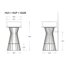 Hidra HUB struktura pod umywalkę biały mat
