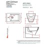 Artceram Jazz bidet wiszący JZB001 rysunek techniczny