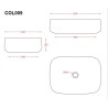 Artceram Cognac Quadro 56 umywalka rysunek techniczny