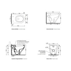 Flaminia Void wc stojące VD117 rysunek techniczny