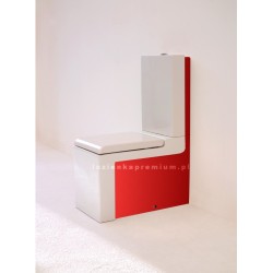 Artceram La Fontana kompakt wc biało czerwony
