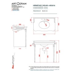 Artceram Hermitage umywalka retro 92x58 biała
