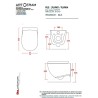 Artceram File 2.0 Miska WC wisząca Rimless Biały mat
