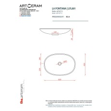 Artceram La Fontana Umywalka 60 Czarny połysk