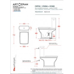 Artceram Civitas zbiornik ceramiczny kompakt biały polysk CIC009