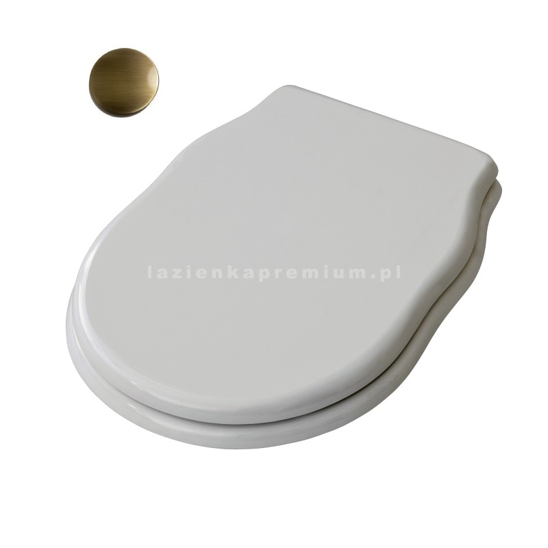 Artceram Hermitage deska wc biała wolnoopadająca  zawiasy brąz HEA005 72