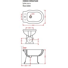 Artceram Hermitage bidet retro stojący biały połysk