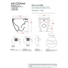 Artceram File 2.0 miska wc stojąca biały połysk