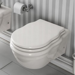 Artceram Hermitage wc wall hung + seat cover white / chrom