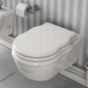 Artceram Hermitage wc wiszące + deska wolnoopadająca biały połysk zawiasy chrom