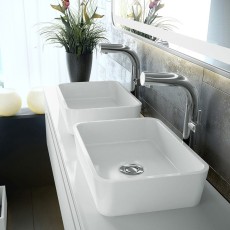 Victoria&Albert Edge 45 umywalka nablatowa biały połysk QUARRYCAST™