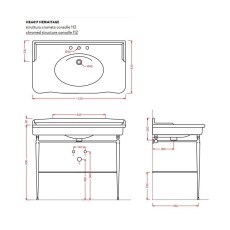 Artceram Hermitage struktura metalowa 112 cm