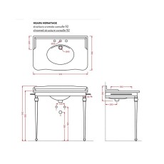 Artceram Hermitage struktura metalowa 92 cm