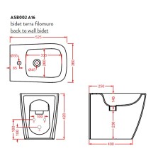 A16 bidet flor standing white