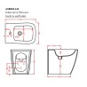 A16 bidet flor standing white