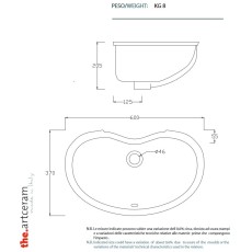 Artceram Idea umywalka podblatowa 60x37 biała