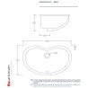 Artceram Idea washbasin 60x37 white