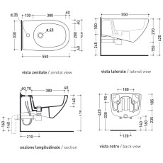 Flaminia Spin bidet wiszacy biały 5086