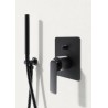 Kohlman Experience Black Bateria wannowo-prysznicowa podtynkowa z przełącznikiem ciśnieniowym czarna QW210EB