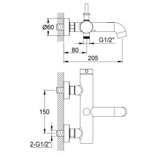 Kohlman Axel Gold bateria wannowa złota QW110AGD