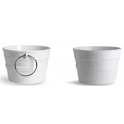 Horganica Bacile countertop basin white with chroem rellings