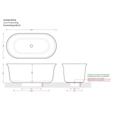 Artceram Petite Wanna wolnostojąca Livingtec biały połysk ACW005