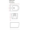 Artceram Monet bidet  rysunek techniczny
