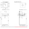 Flaminia Miniwash MWL40 technical drawing