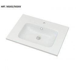 Baden Haus Urban szafka łazienkowa wisząca 60 cm z ceramiczną umywalką, kolor brushed white  Wyprzedaż