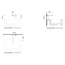 Flaminia One bateria umywalkowa ścienna 2-otworowa 113059