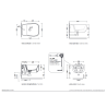 Flaminia Fluo bidet  FU218 rysunek techniczny