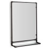 Bleu Provence lustro industrialne z połką, czarne 95x65