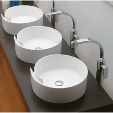 Flaminia Roll umywalka nablatowa RL44L biała