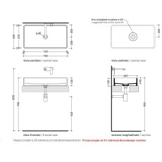 Flaminia Miniwash umywalka nablatowa 75cm biała MWL75