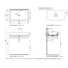 Flaminia Miniwash umywalka nablatowa 75cm biała MWL75