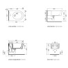 5051B Link bidet rysunek techniczny